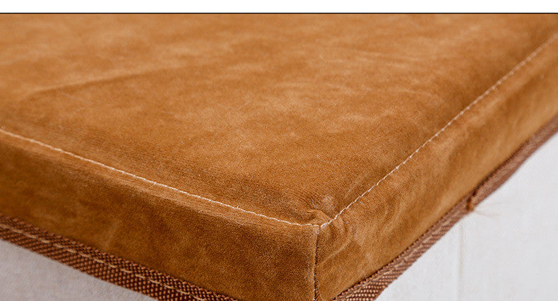 KFX-3007421 Foldable Brown Flannel and Cotton Pet Dog Stairs - Supports Up to 25KG with Storage Box