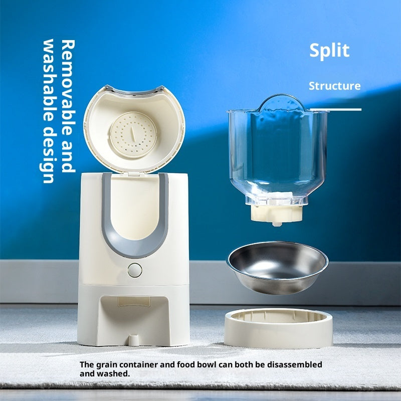 KFX-3007933 Smart Wifi Enabled Pet Feeder and Water Dispenser - 2.6L Stainless Steel and Ceramic Options