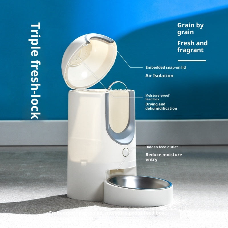 KFX-3007933 Smart Wifi Enabled Pet Feeder and Water Dispenser - 2.6L Stainless Steel and Ceramic Options