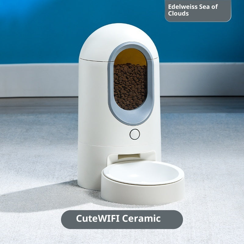KFX-3007933 Smart Wifi Enabled Pet Feeder and Water Dispenser - 2.6L Stainless Steel and Ceramic Options