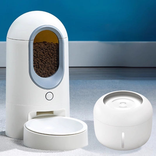 KFX-3007933 Smart Wifi Enabled Pet Feeder and Water Dispenser - 2.6L Stainless Steel and Ceramic Options