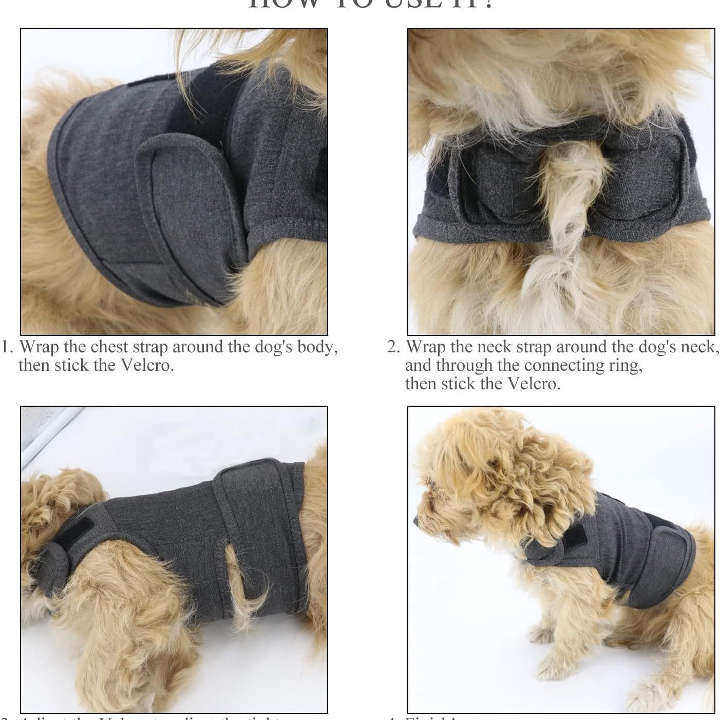 KFX-3009725 Breathable Dog Anxiety Jacket for Stress Relief - Classic Thunder Vest for Dogs