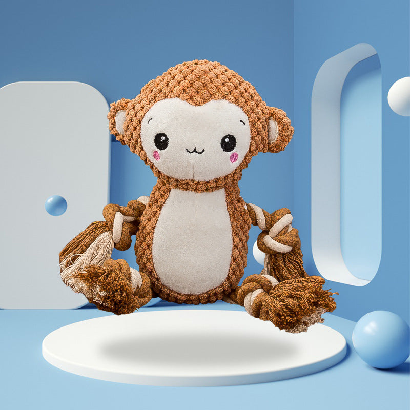 KFX-3010749 Plush Sound Toy for Dogs - Variety of Fun Animal Designs to Relieve Boredom