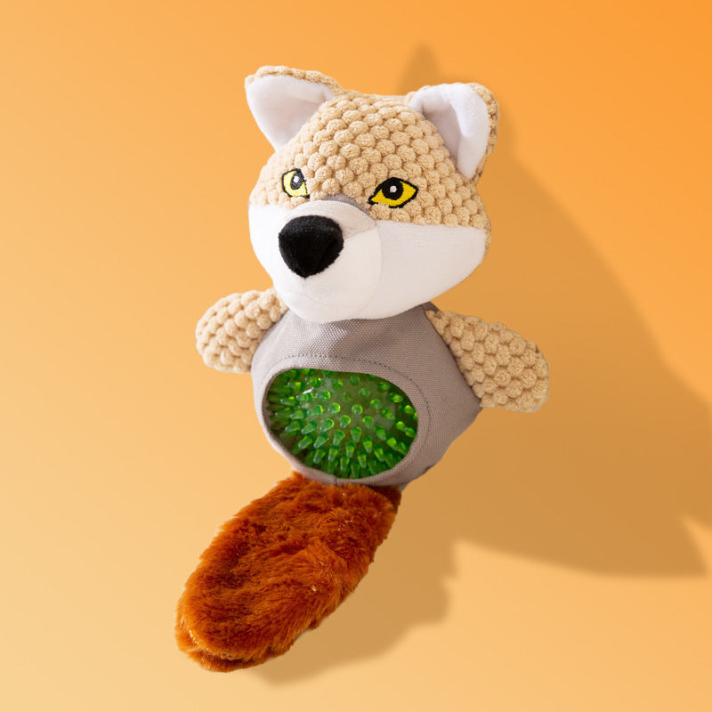 KFX-3010749 Plush Sound Toy for Dogs - Variety of Fun Animal Designs to Relieve Boredom
