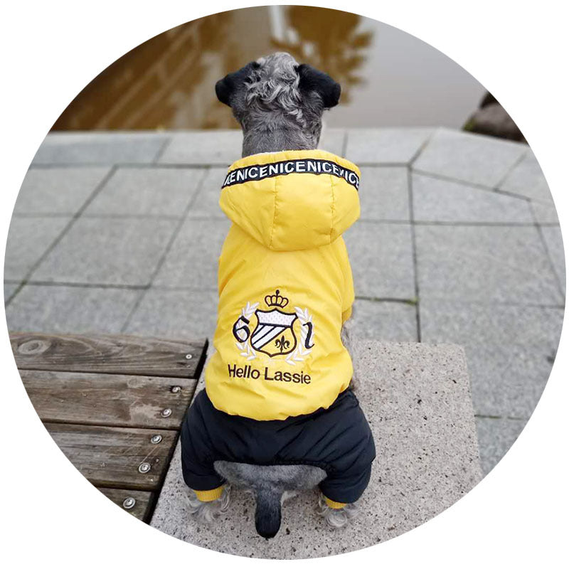 KFX-3012285 Warm and Stylish Hooded Puppy Clothes Made of Comfortable Polyester