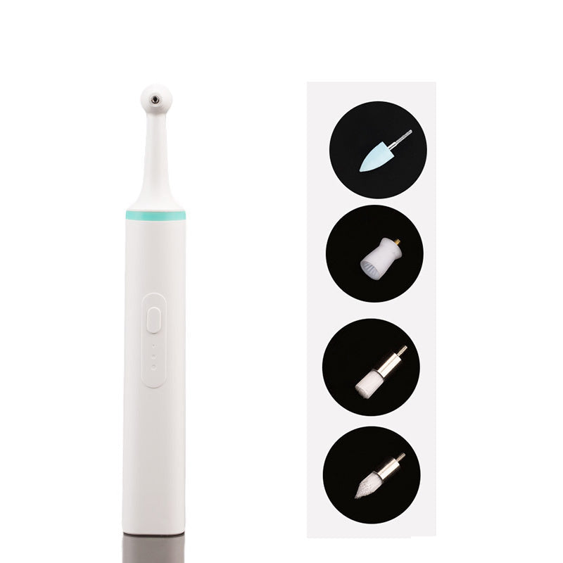 KFX-3017533 Pet Electric Tooth Polisher with Threaded Brush Head and Two Power Supply Options