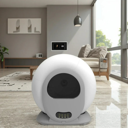 KFX-301907 Large Collapsible Portable Cat Toilet Litter Box with Scoop - Odor Control and Comfortable Design