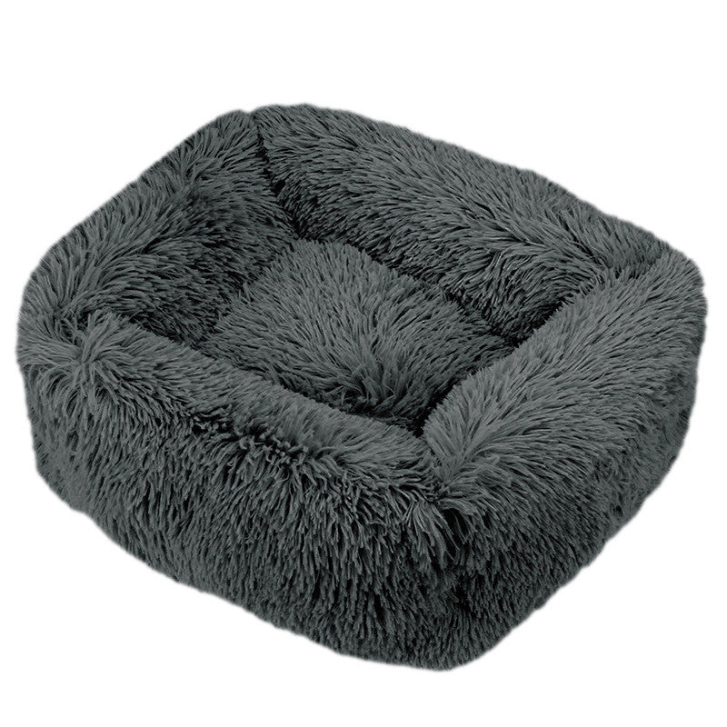 KFX-3019709 Cozy Long Hair Square Pet Nest Mat in Various Colors and Sizes