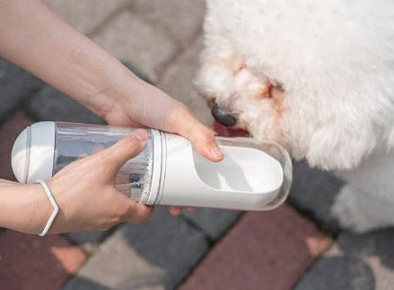 KFX-3021501 Pet Travel Water Bottle with Filter for Cats and Dogs - 330ML Portable Outdoor Cup