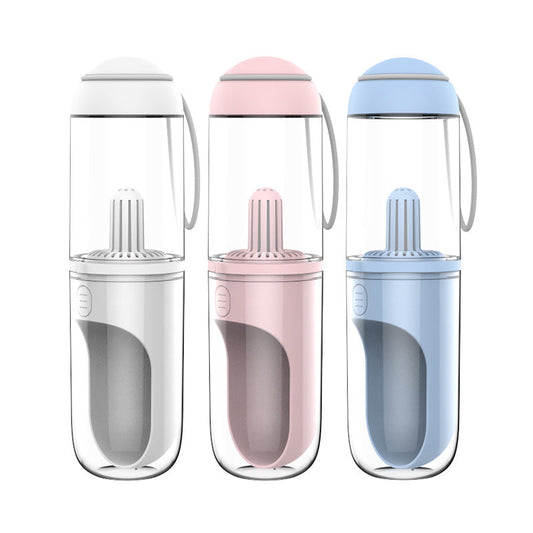 KFX-3021501 Pet Travel Water Bottle with Filter for Cats and Dogs - 330ML Portable Outdoor Cup