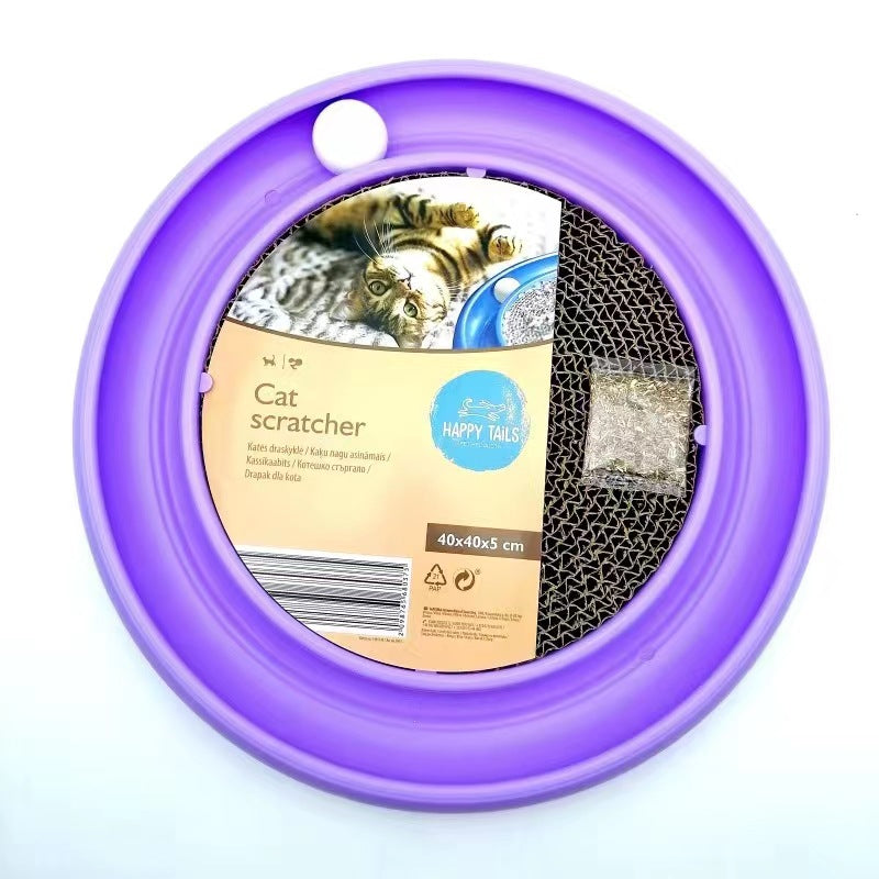 KFX-3022909 Interactive Cat Scratching Board with Ball Track for Indoor Cats - Engaging Toy for Kittens and Adult Cats