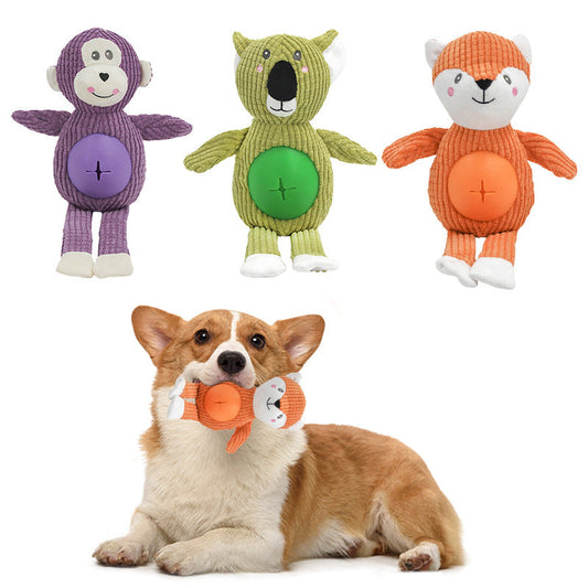 KFX-3025085 Durable Animal-Shaped Stuffed Toy for Dogs – Bite Resistant Pet Play Companion