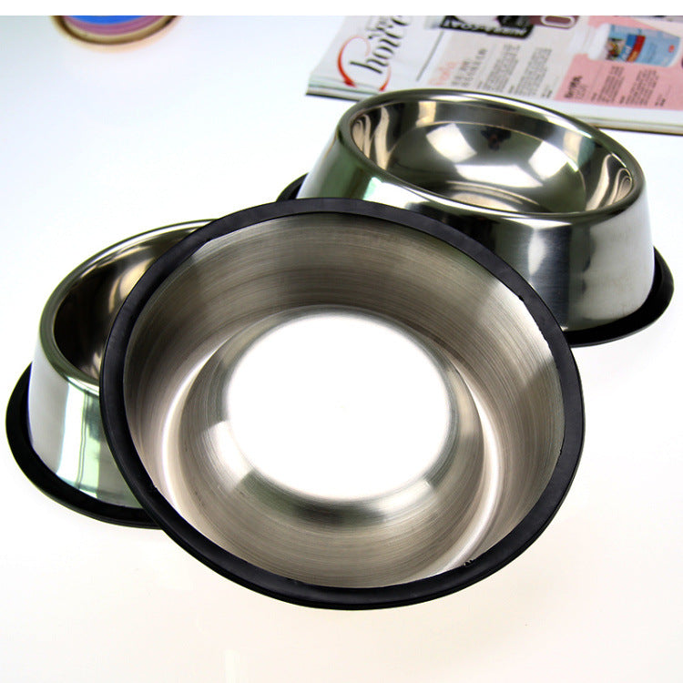 KFX-3025597 Stainless Steel Non-Slip Pet Food and Water Bowl - Multiple Sizes Available