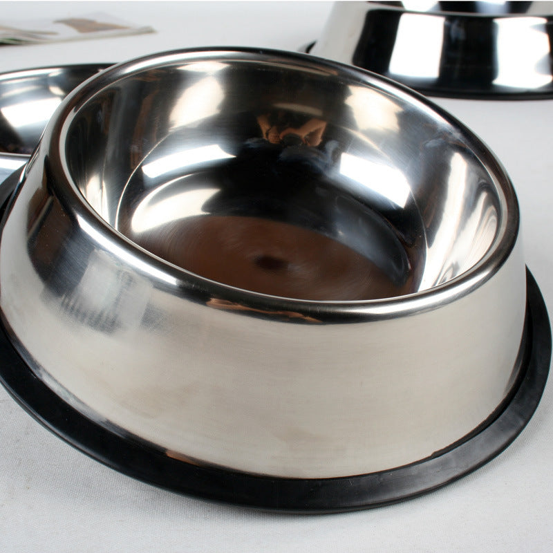KFX-3025597 Stainless Steel Non-Slip Pet Food and Water Bowl - Multiple Sizes Available
