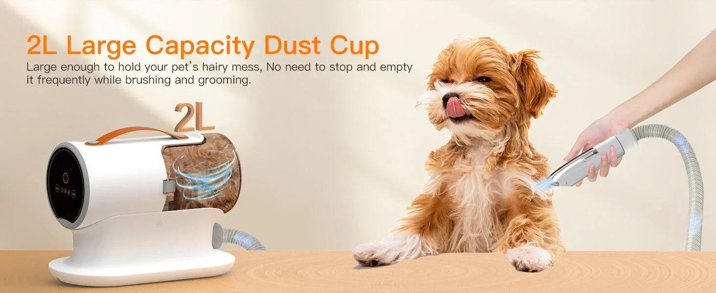 KFX-302867 Eco-Friendly Dual Motor Pet Grooming Set with Suction Control for Cats and Dogs