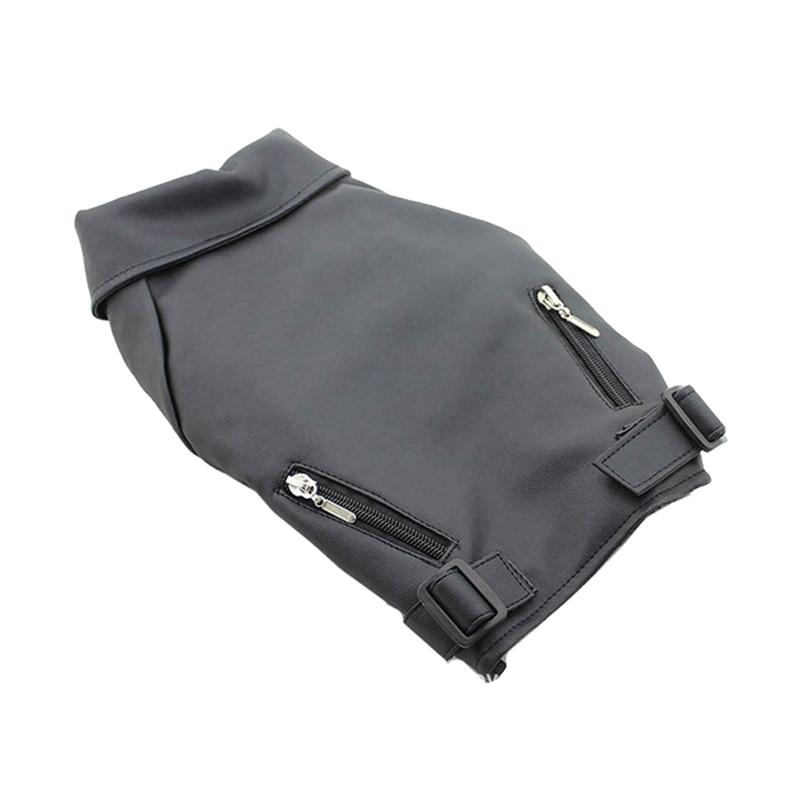 KFX-3030845 Cool PU Leather Dog Jacket for Autumn and Winter with Eagle Embroidery in Various Sizes and Colors