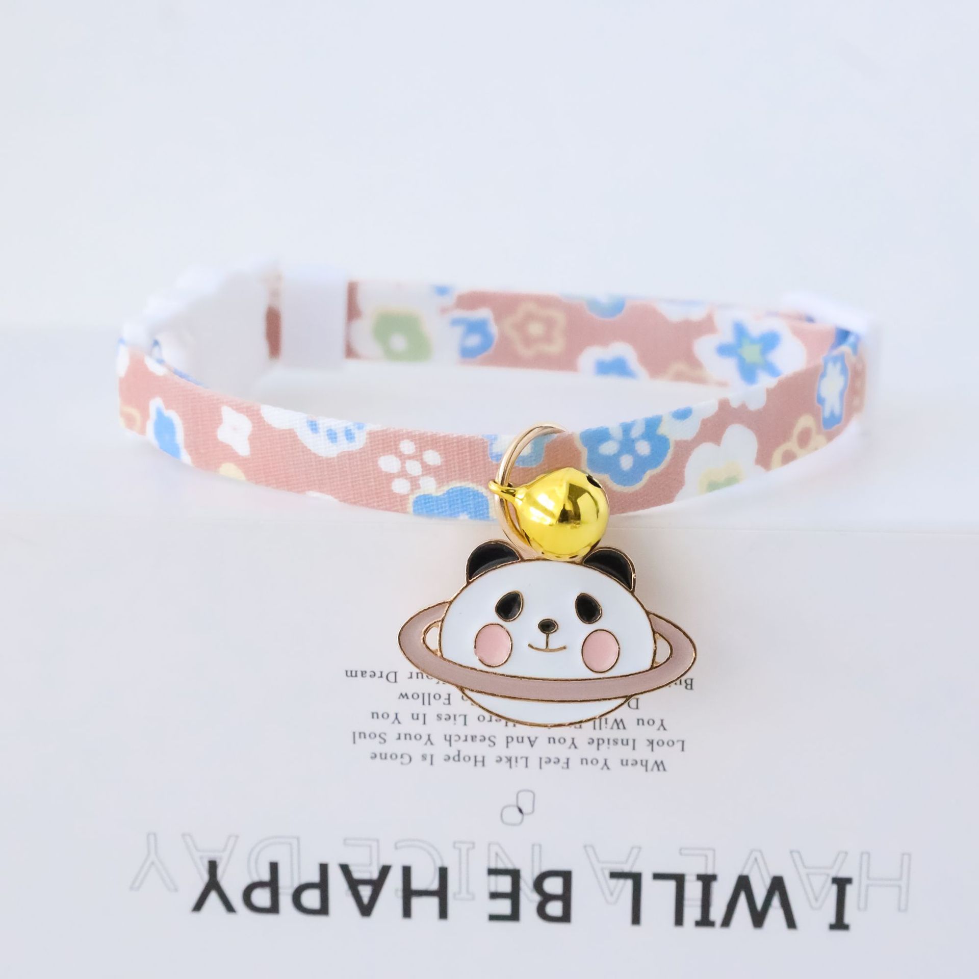 KFX-3033149 Fashionable Safety Pet Collar with Bell for Dogs and Cats - Adjustable Polyester Design