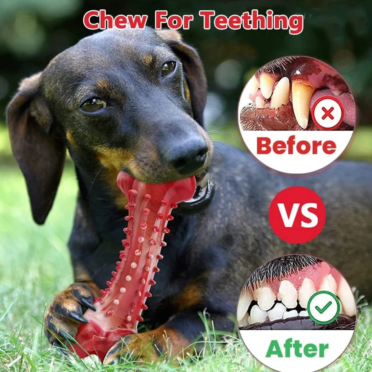 KFX-3034429 Durable Natural Rubber Chew Toy for Aggressive Dogs - Ideal for Heavy Chewing