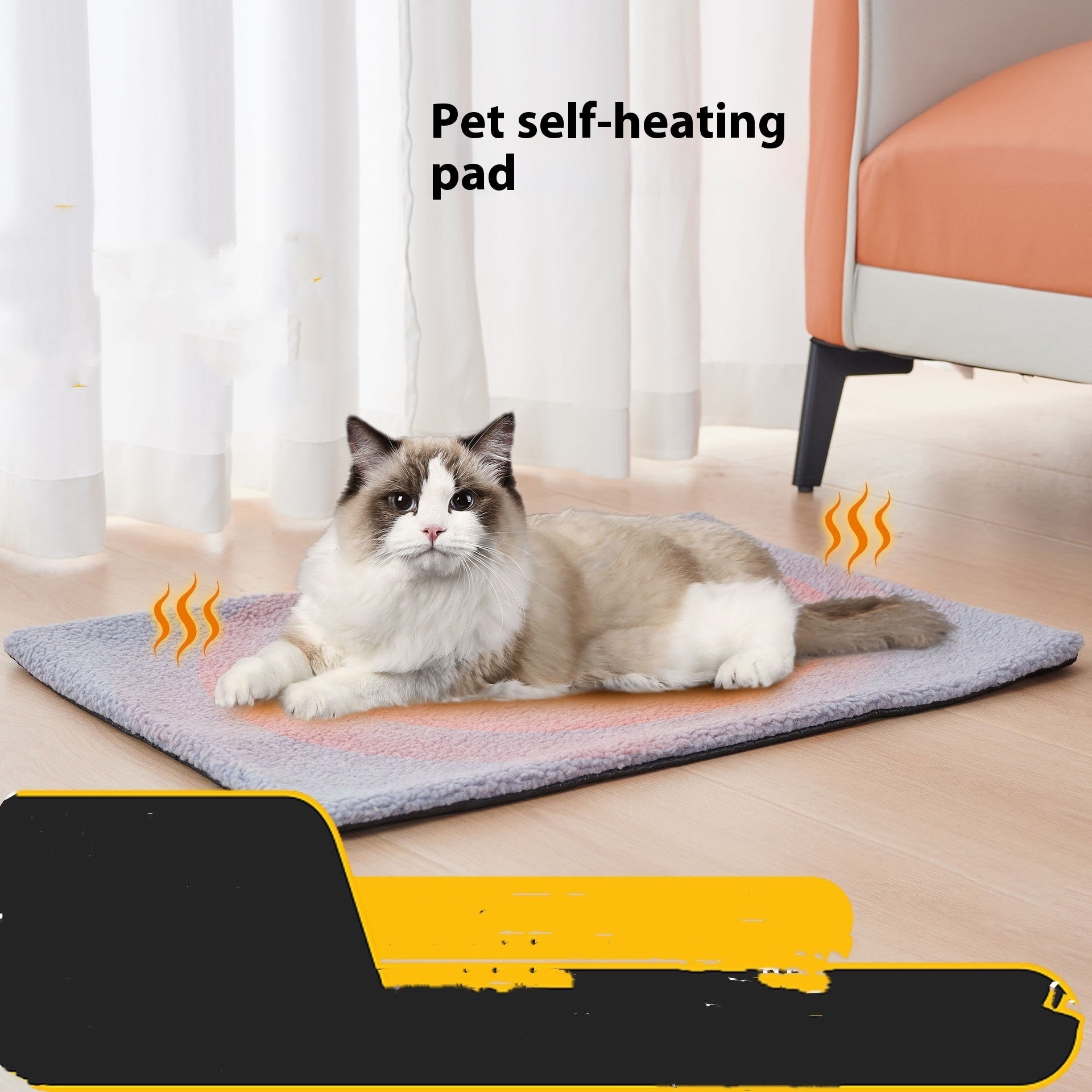 KFX-3035197 Self-Heating Pet Bed Blanket in Dark Gray, Beige, or Milky White - Soft Berber Fleece, Available in Two Sizes