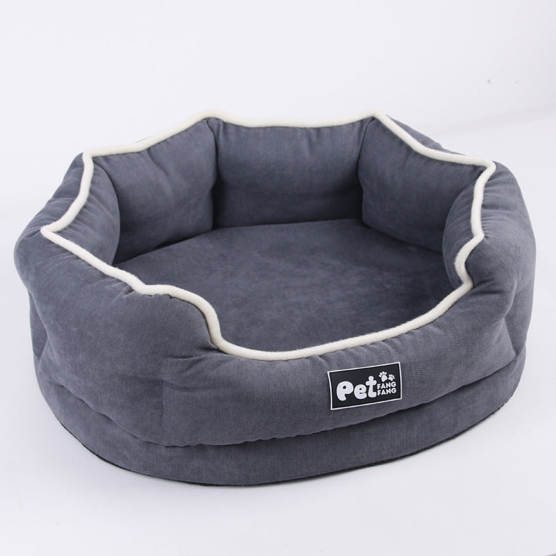 KFX-3036989 Removable Pet Bed Mattress for Cats and Dogs, Tear-Resistant and Breathable Cloth, Available in Pink, Blue, and Gray, Sizes S and L