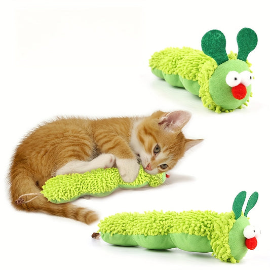 KFX-3038397 Interactive Plush Cat Toy Pillow - Soft and Durable, No Battery Required, Ideal for Endless Play