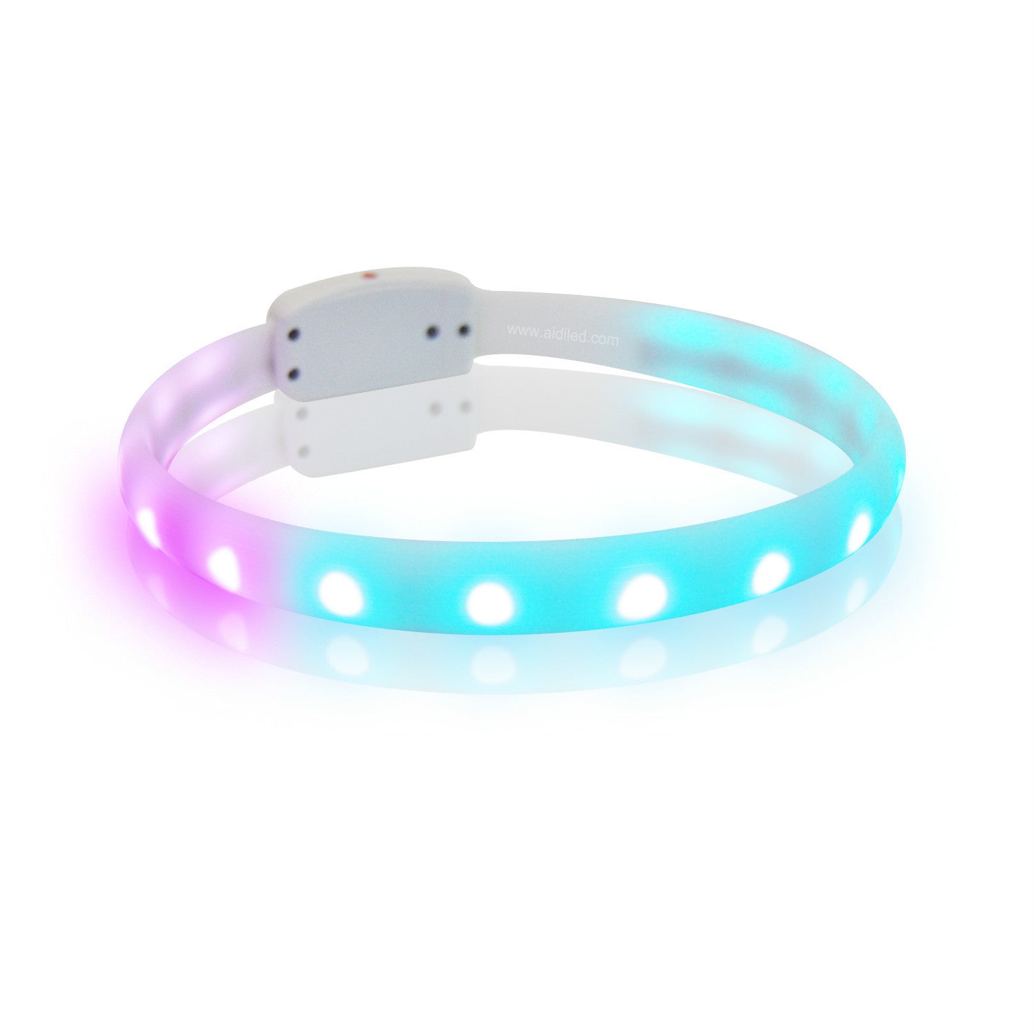 KFX-3038909 USB Rechargeable Anti-Lost Silicone Light-Up Dog Collar - Adjustable Size for Comfort