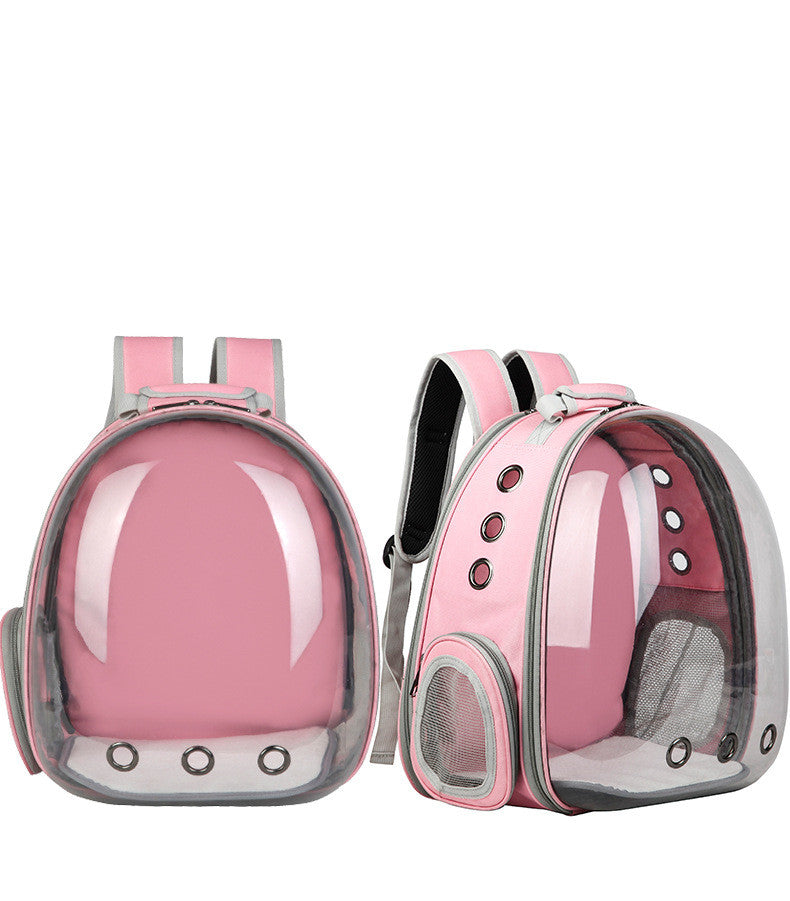 KFX-3039165 Portable Cat Space Capsule with Transparent Window and Safety Features