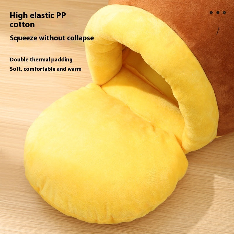 KFX-3040957 Cozy Honey Pot Cat Nest – Warm Cloth Cat Bed for Comfortable Resting