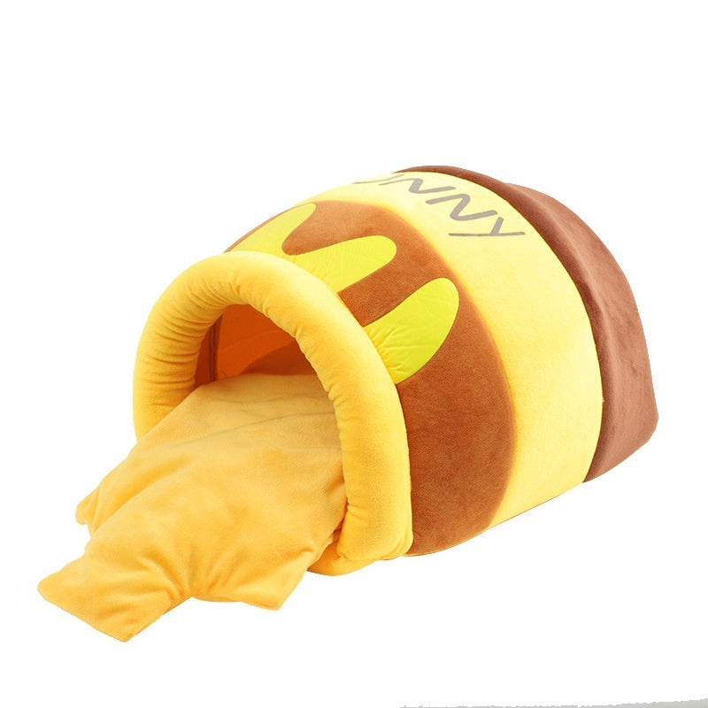 KFX-3040957 Cozy Honey Pot Cat Nest – Warm Cloth Cat Bed for Comfortable Resting