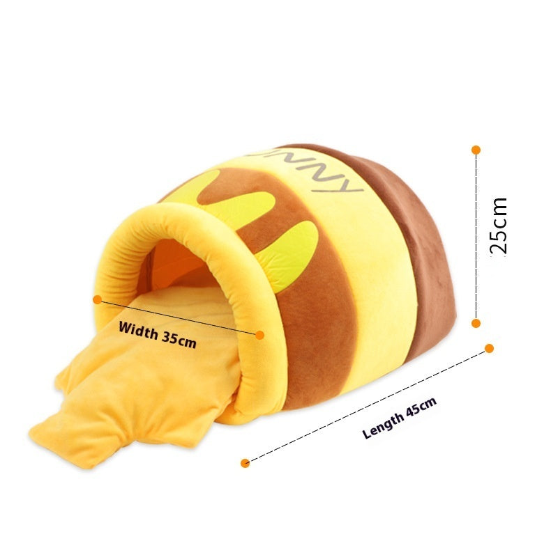 KFX-3040957 Cozy Honey Pot Cat Nest – Warm Cloth Cat Bed for Comfortable Resting
