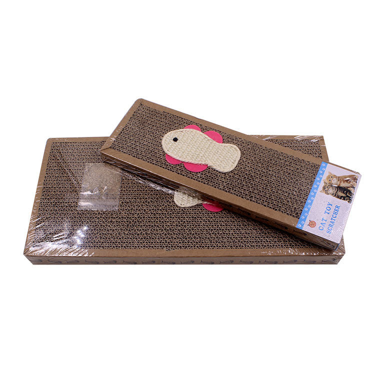 KFX-3042877 S-Shaped Cat Scratcher and Lounger with Catnip - Durable Corrugated Paper Mat for Healthy Claw Maintenance and Stress Relief