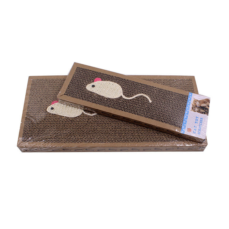 KFX-3042877 S-Shaped Cat Scratcher and Lounger with Catnip - Durable Corrugated Paper Mat for Healthy Claw Maintenance and Stress Relief