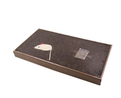 KFX-3042877 S-Shaped Cat Scratcher and Lounger with Catnip - Durable Corrugated Paper Mat for Healthy Claw Maintenance and Stress Relief