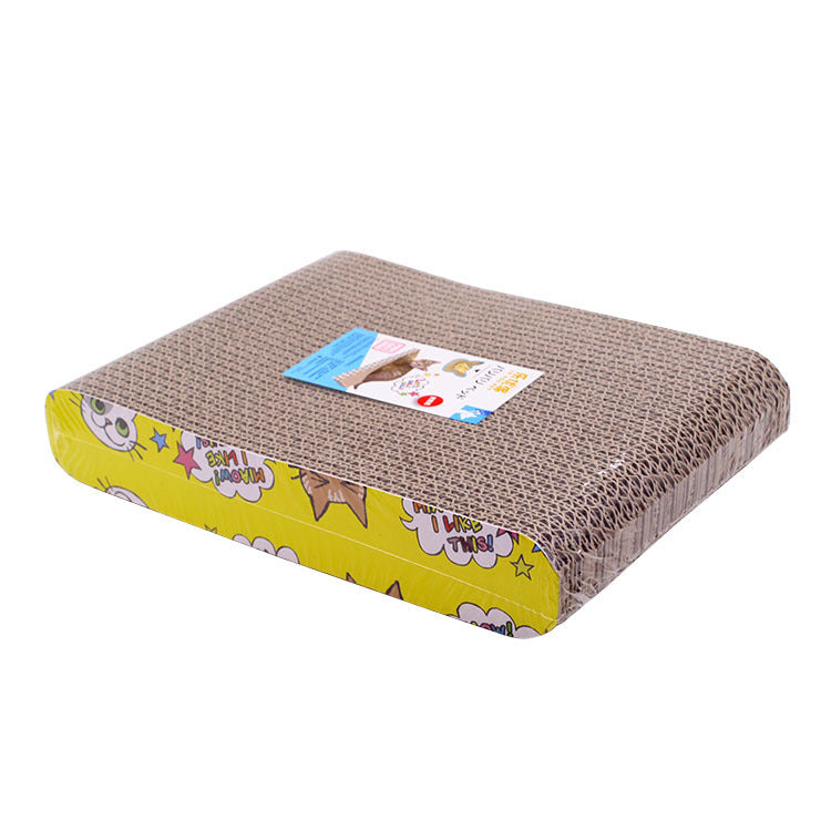 KFX-3042877 S-Shaped Cat Scratcher and Lounger with Catnip - Durable Corrugated Paper Mat for Healthy Claw Maintenance and Stress Relief