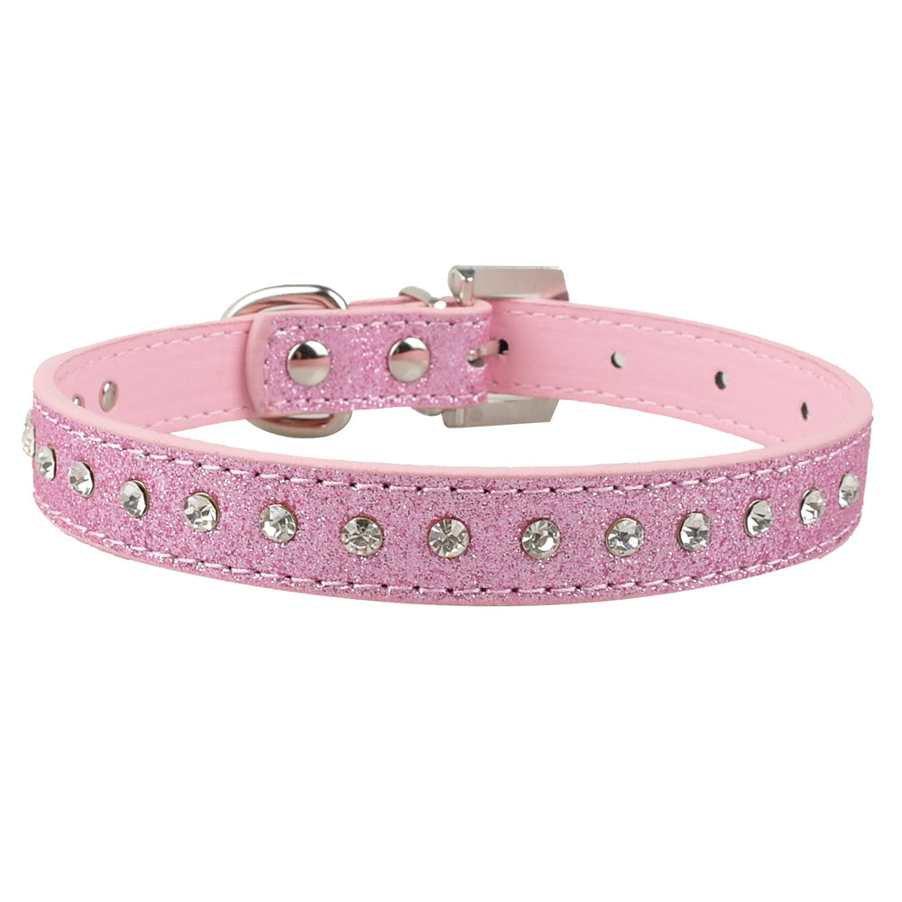 KFX-3044669 Korean Velvet Pet Leash with Rhinestone Bow Tie Design for Small and Medium Pets
