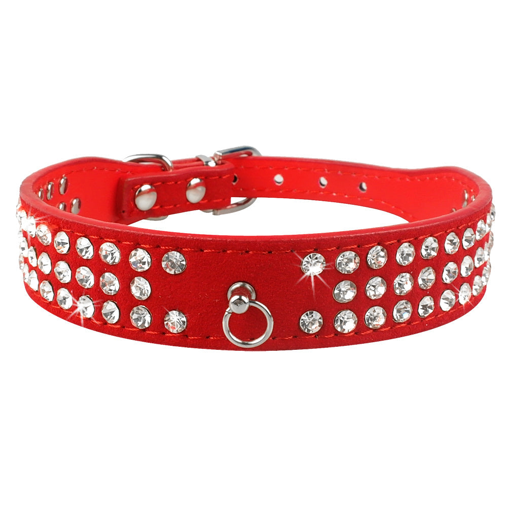 KFX-3044669 Korean Velvet Pet Leash with Rhinestone Bow Tie Design for Small and Medium Pets