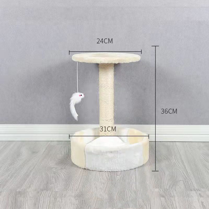 KFX-3045949 Cat Climbing Frame with Integrated Column in Multiple Color Options