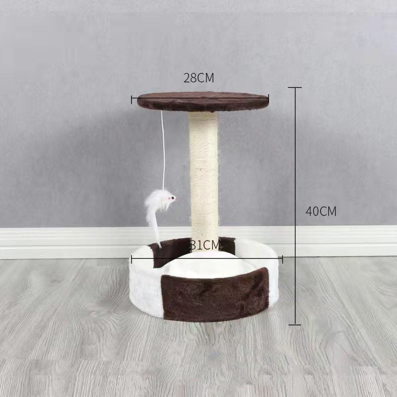 KFX-3045949 Cat Climbing Frame with Integrated Column in Multiple Color Options