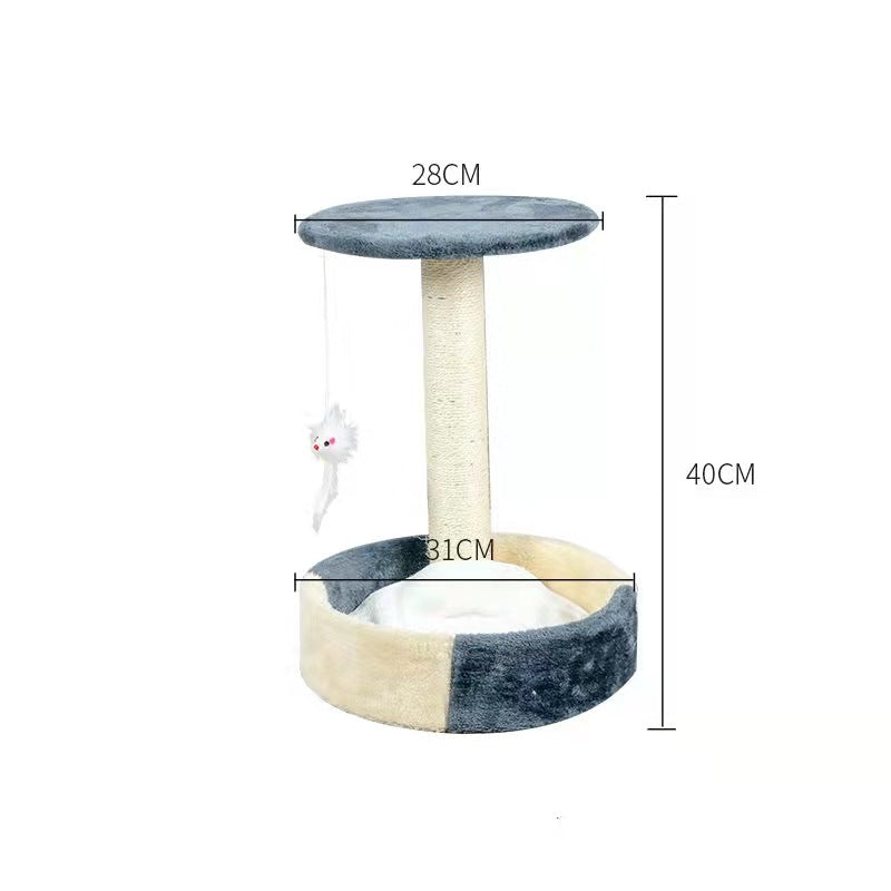 KFX-3045949 Cat Climbing Frame with Integrated Column in Multiple Color Options