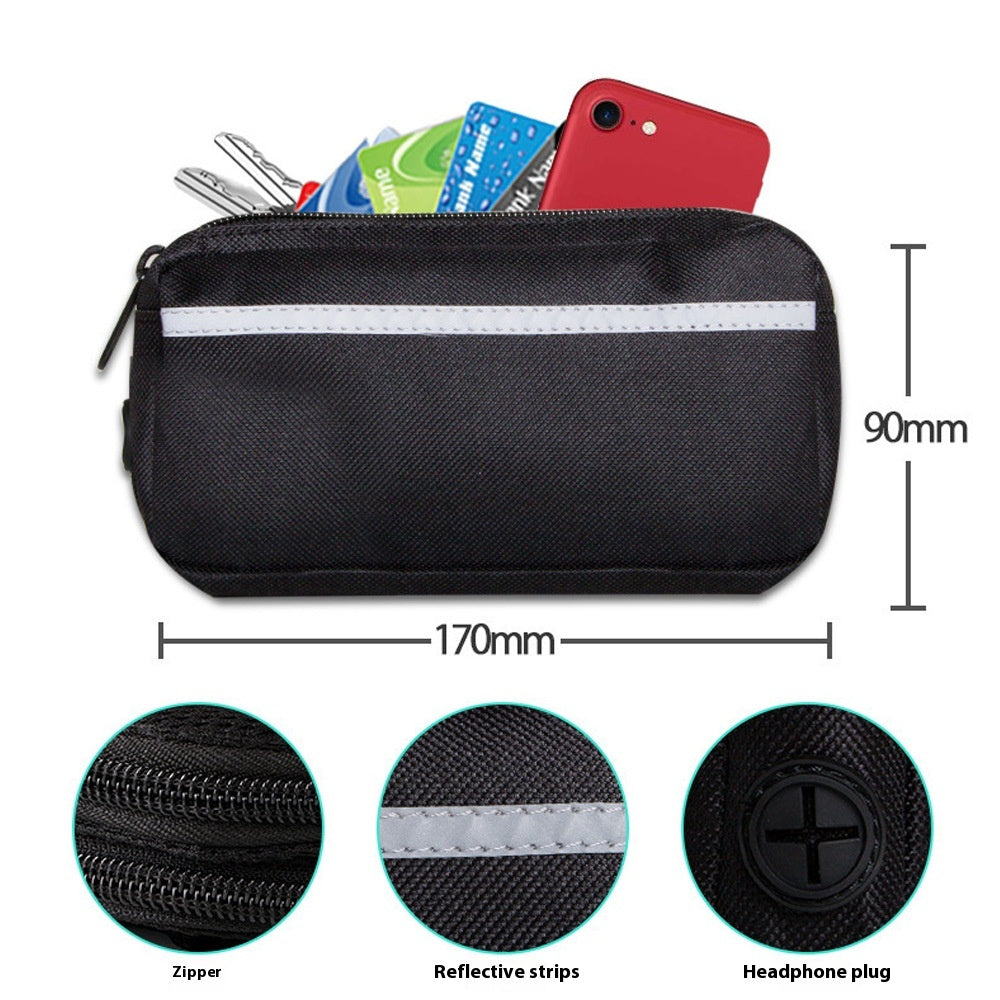 KFX-3046461 Retractable Hands-Free Dog Leash with Reflective Nylon and Waist Bag for Pet Walking