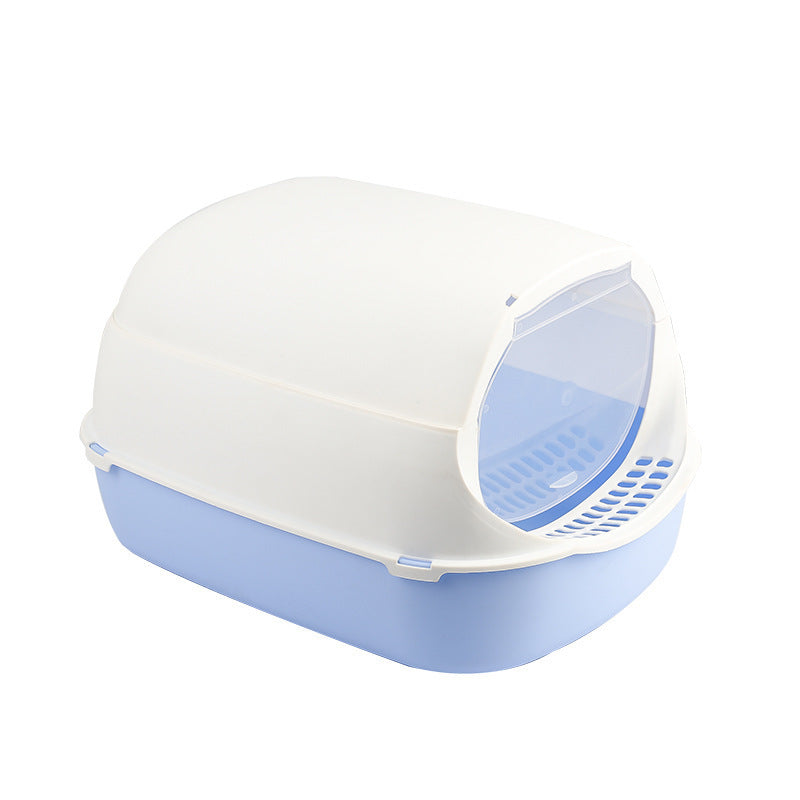 KFX-3048253 Fully Enclosed Foldable Splash-proof Cat Toilet in Various Colors