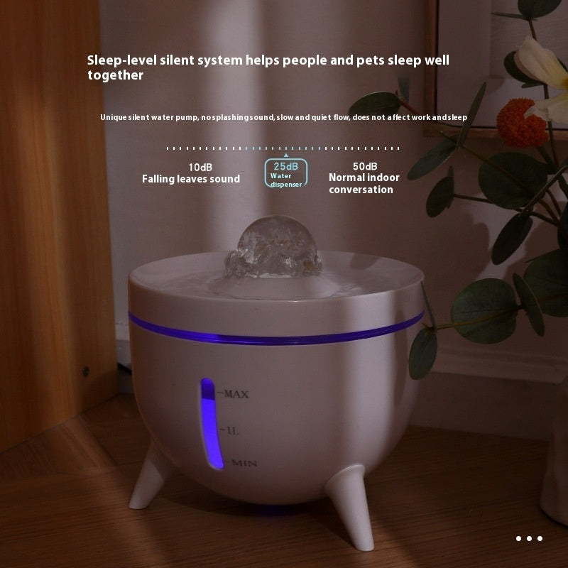 KFX-3048509 Crystal Ball Pet Water Dispenser with Automatic Circulation, 1800ml Capacity