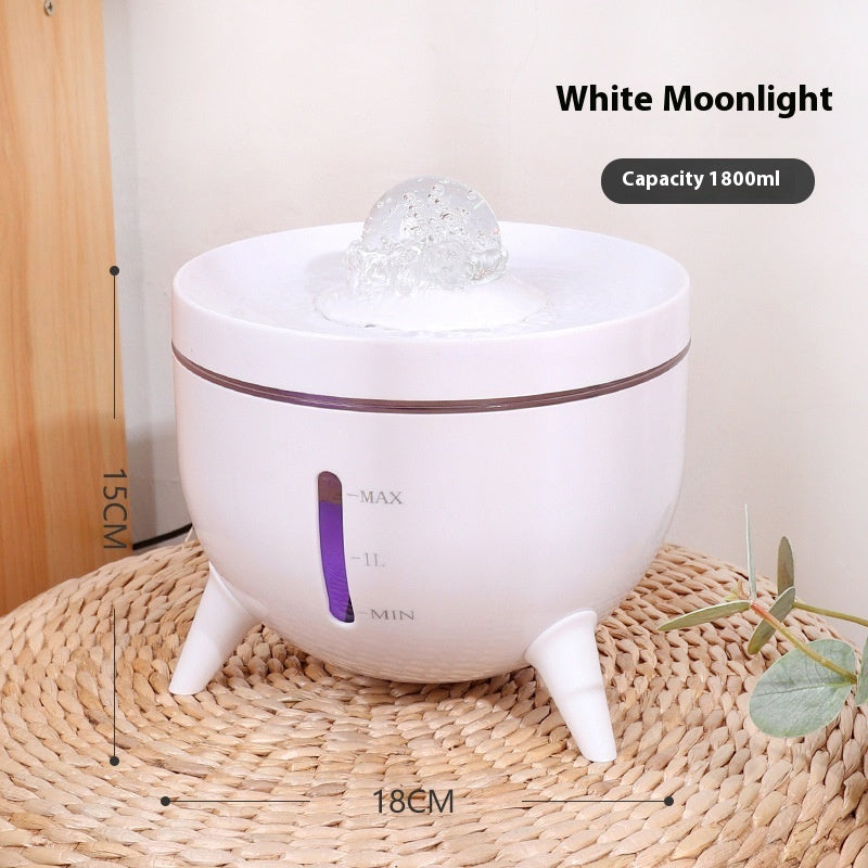 KFX-3048509 Crystal Ball Pet Water Dispenser with Automatic Circulation, 1800ml Capacity