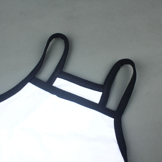 KFX-3049021 Casual Summer Cotton Camisole Vest for Pets in White and Black