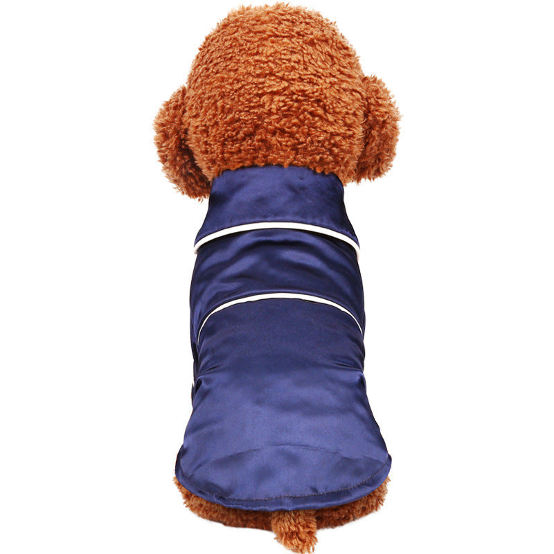 KFX-3049277 Silk Bathrobe Pajamas for Pets – Comfortable Polyester Cotton Robe in Sizes XS to XXL