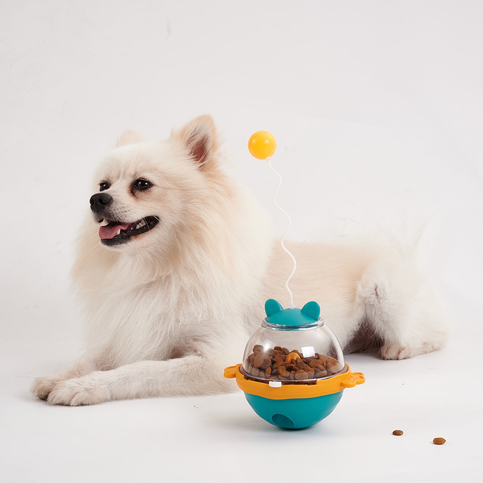 KFX-3049917 Interactive Food Dispensing Tumbler Toy for Dogs and Cats, IQ-Boosting Slow Feeder Treat Ball