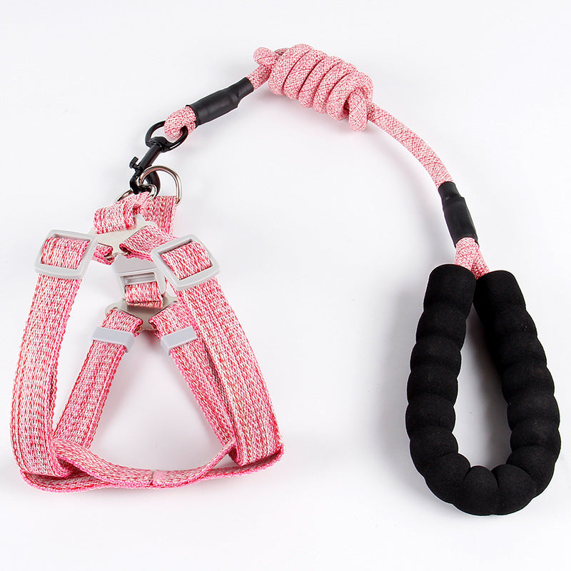 KFX-3051709 Nylon Adjustable Pet Leash with Chrome-Plated Buckle and EVA Foam Handle