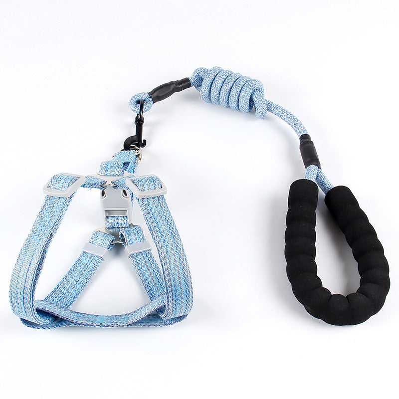KFX-3051709 Nylon Adjustable Pet Leash with Chrome-Plated Buckle and EVA Foam Handle