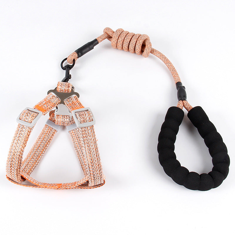 KFX-3051709 Nylon Adjustable Pet Leash with Chrome-Plated Buckle and EVA Foam Handle