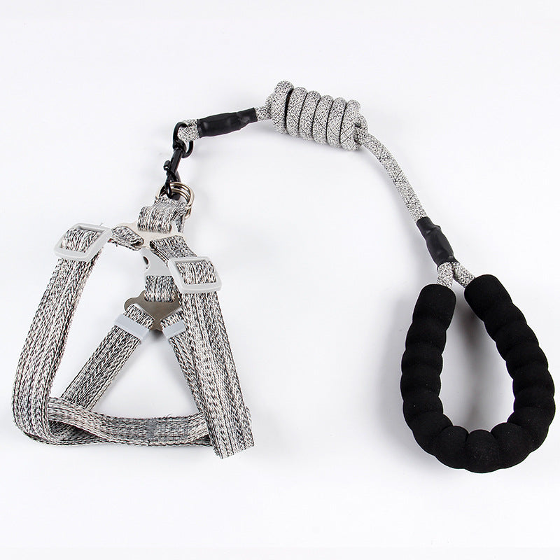 KFX-3051709 Nylon Adjustable Pet Leash with Chrome-Plated Buckle and EVA Foam Handle